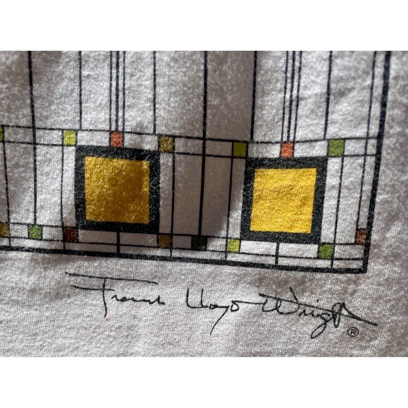 Frank Lloyd Wright T-Shirt Womens Small Graphic Southwest T-Shirt Small Cream S - Picture 7 of 14